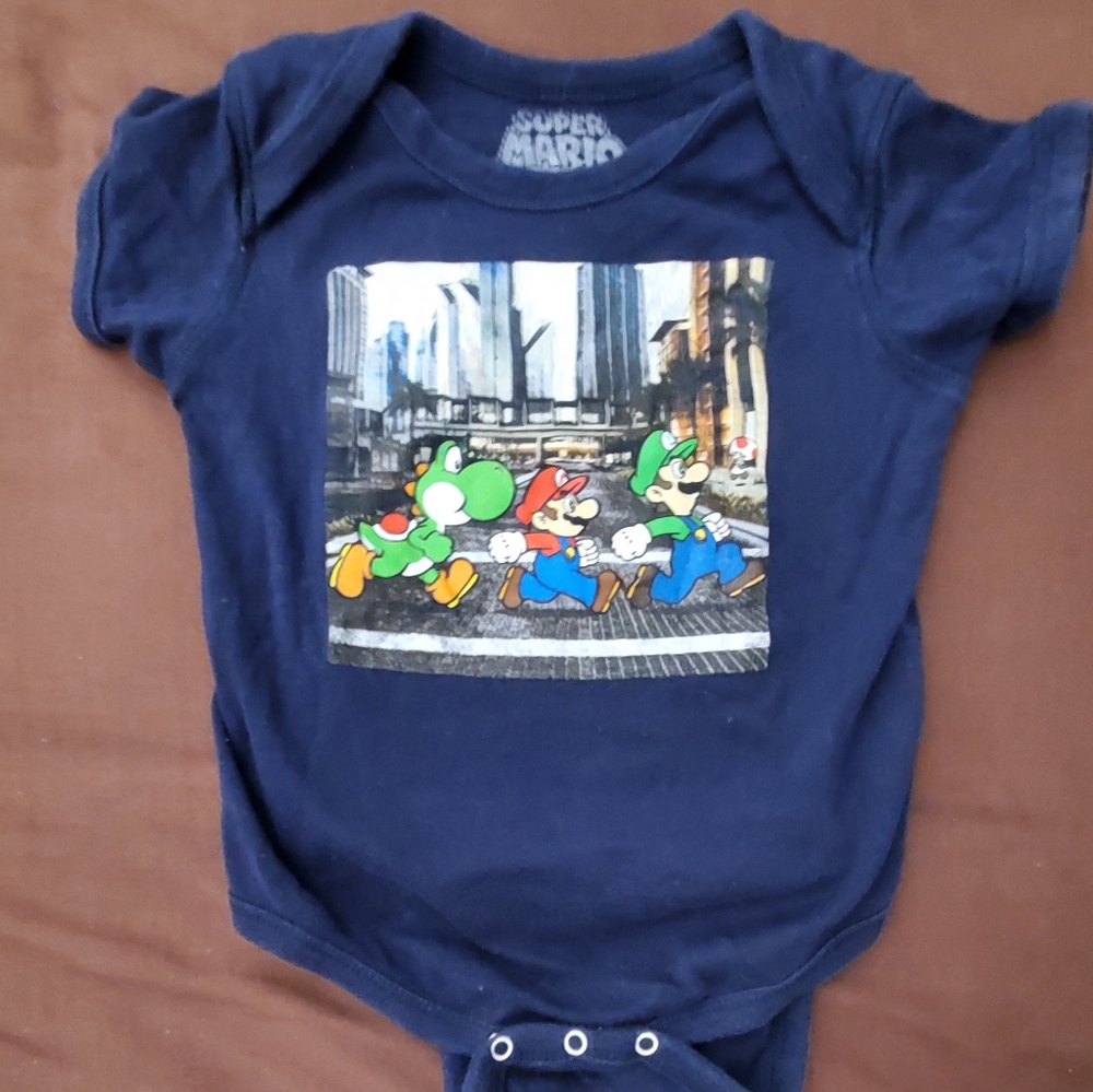 Super Mario baby onesie